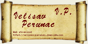 Velisav Perunac vizit kartica